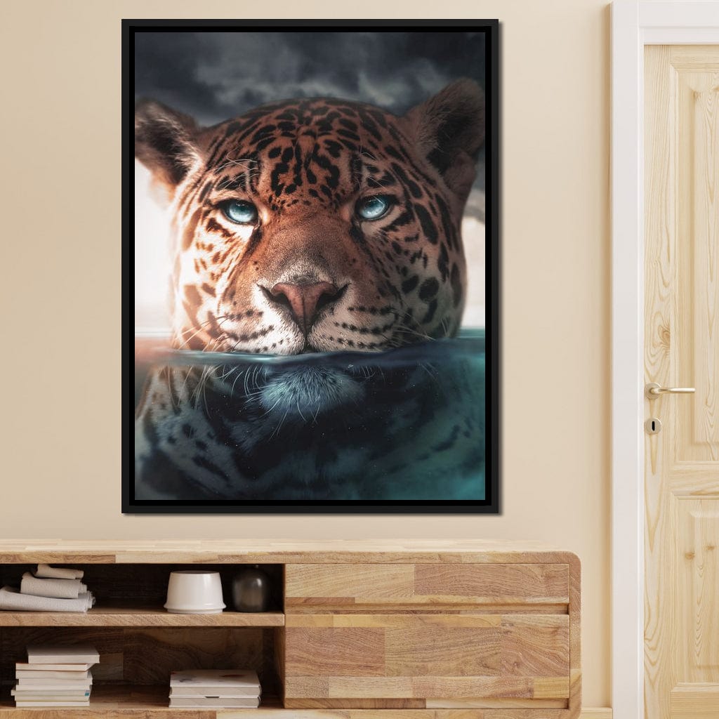 Leopard Underwater Canvas Wall Art