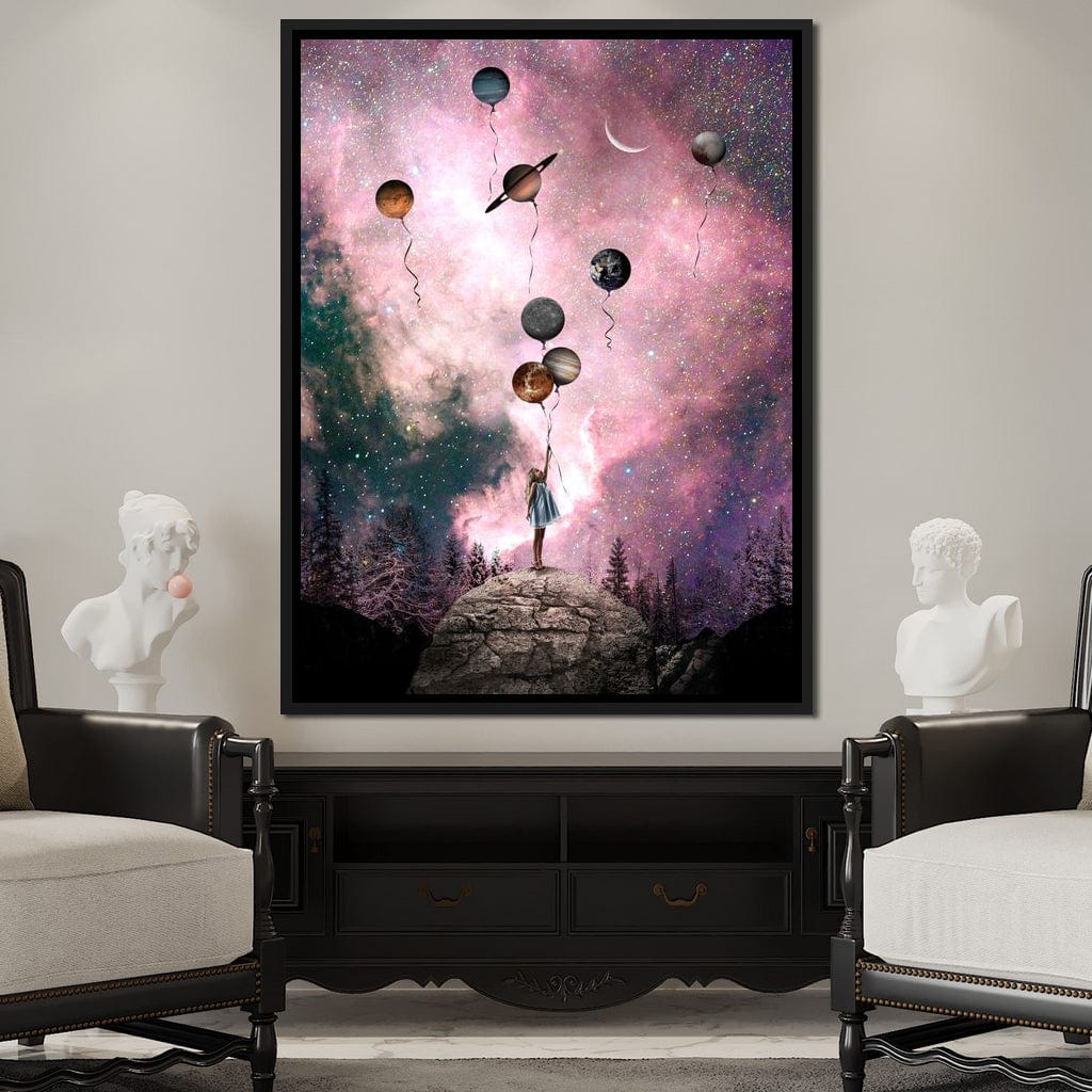 Rose Space Canvas Wall Art