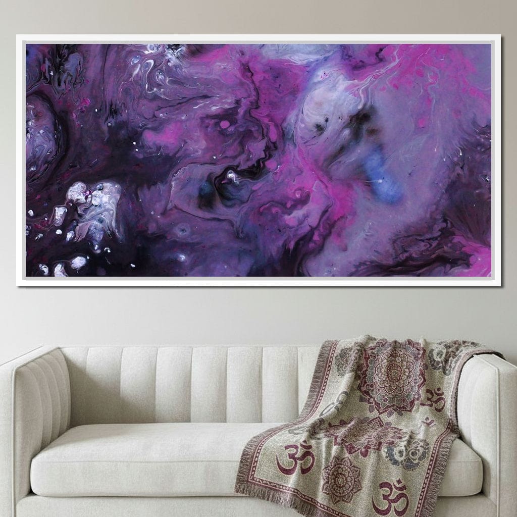 Abstract Purple & Black Canvas Wall Art