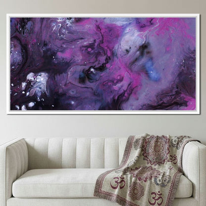 Abstract Purple & Black Canvas Wall Art