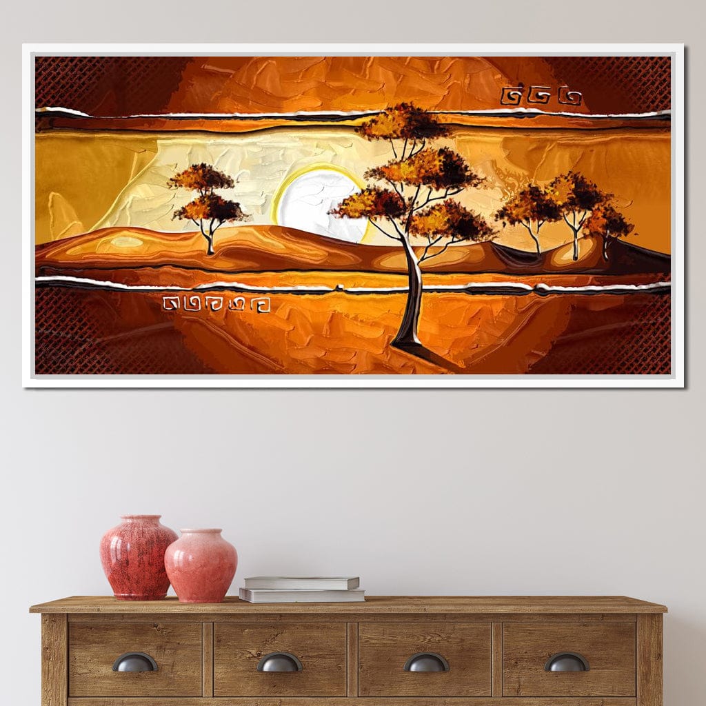 African Savanna Sunset Canvas Wall Art