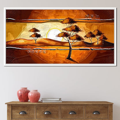 African Savanna Sunset Canvas Wall Art