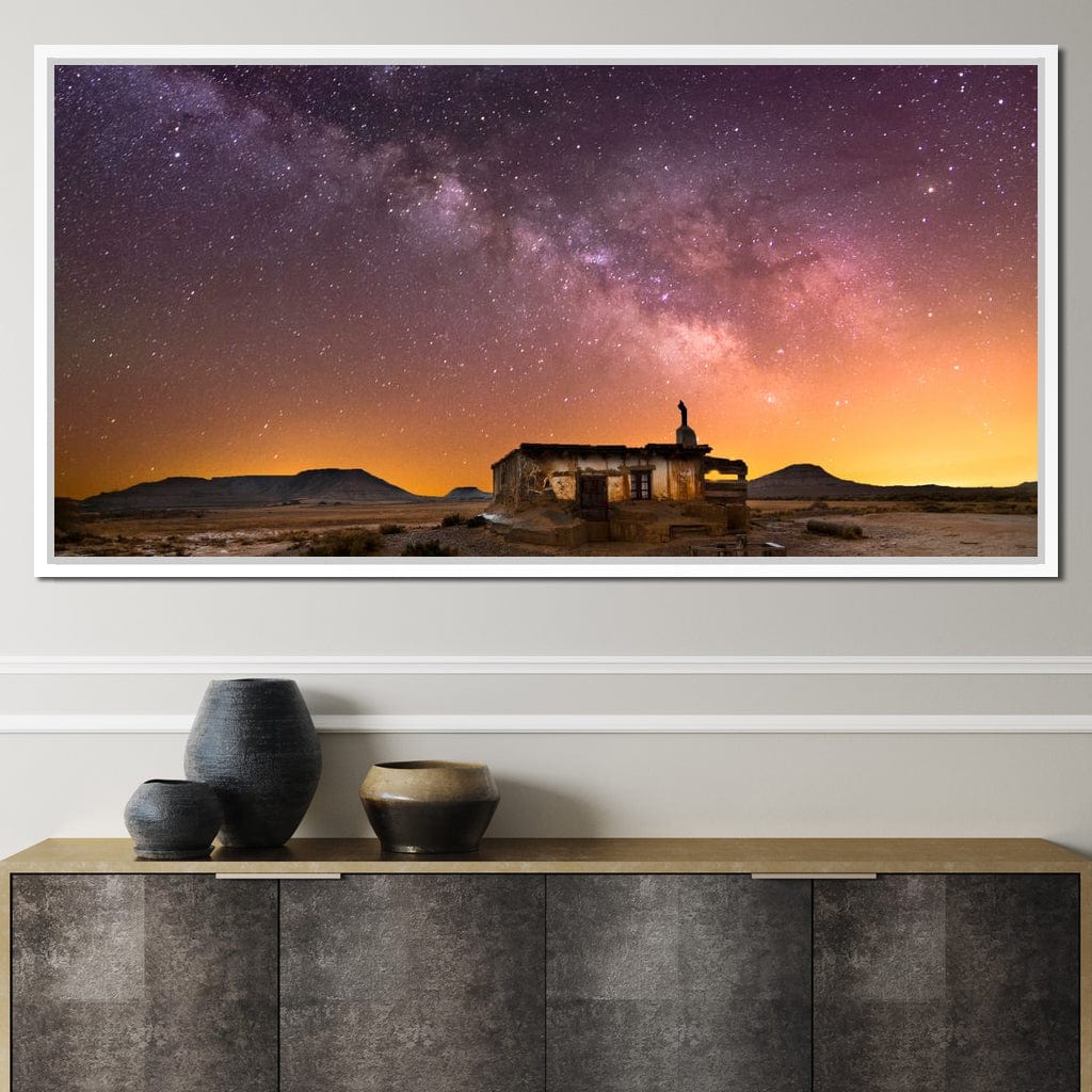 Shepherd Hut Desert Night Canvas Wall Art