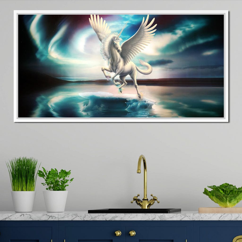 Northern Light Unicorn Canvas Wall Art