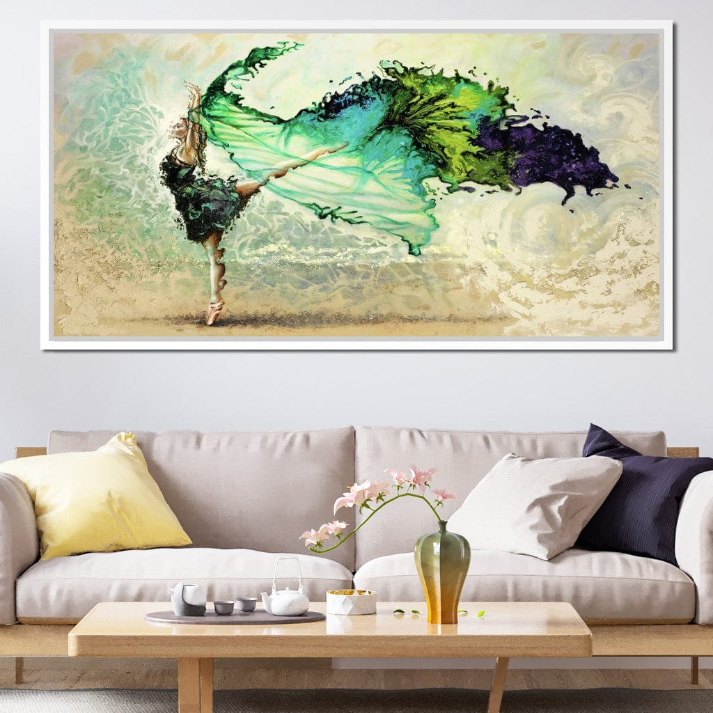 Ballerina Butterfly Canvas Wall Art