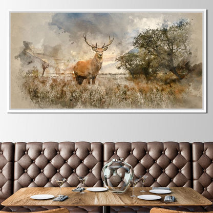 Red Deer Canvas Wall Art