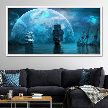 Sailing World Canvas Wall Art