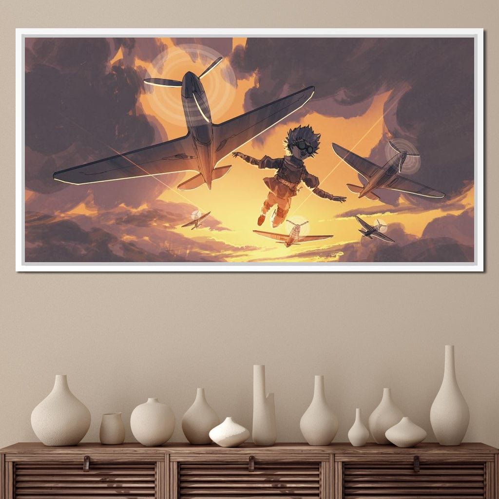 The Boy Flying Canvas Wall Art