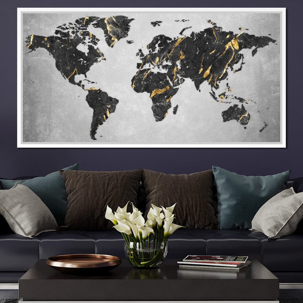 World Map 5 - Mateo Canvas Wall Art