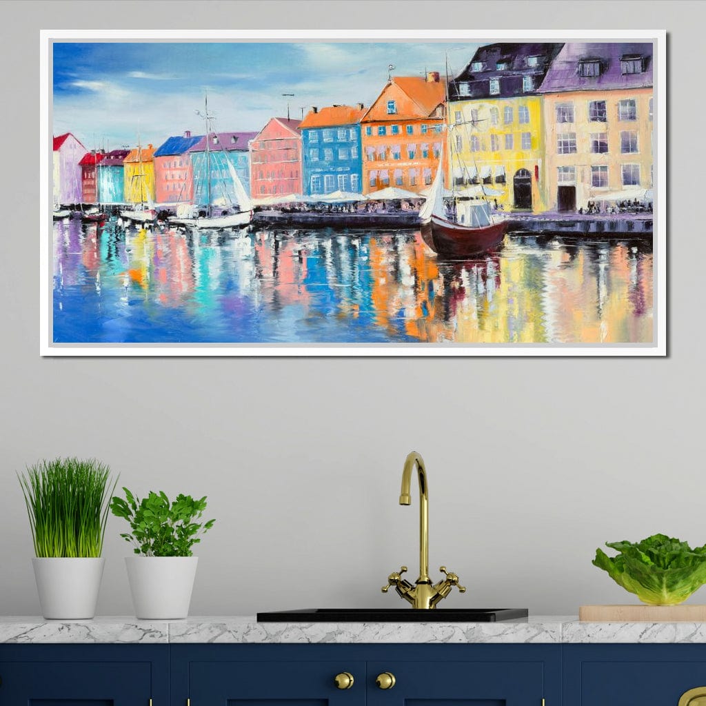 Copenhagen Port Canvas Wall Art