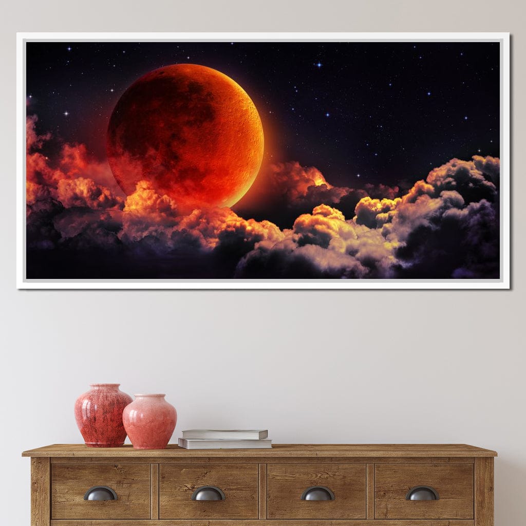 Red Moon Canvas Wall Art