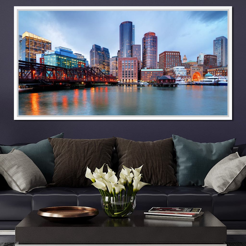 Boston Skyline Canvas Wall Art