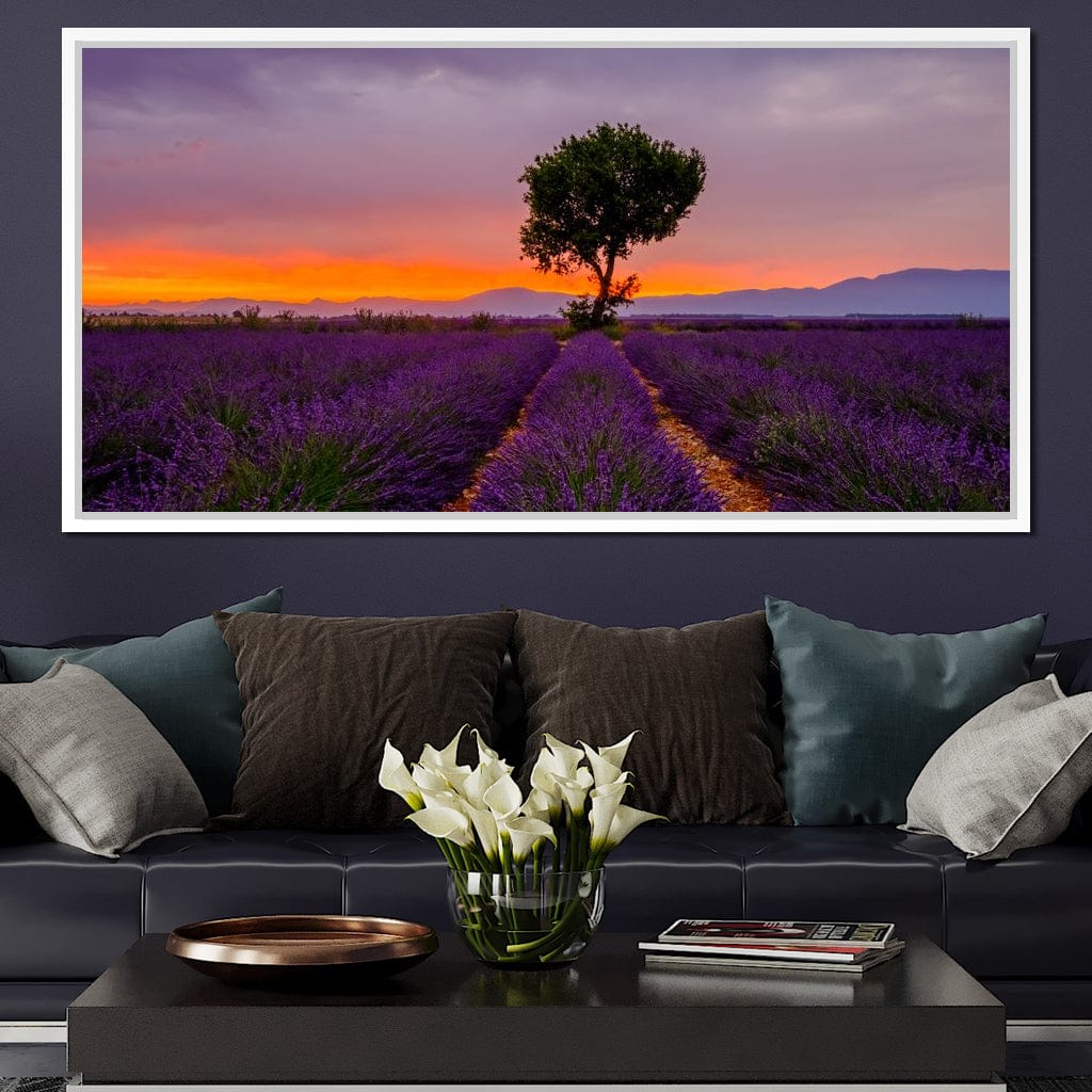 Provence Sunset Canvas Wall Art