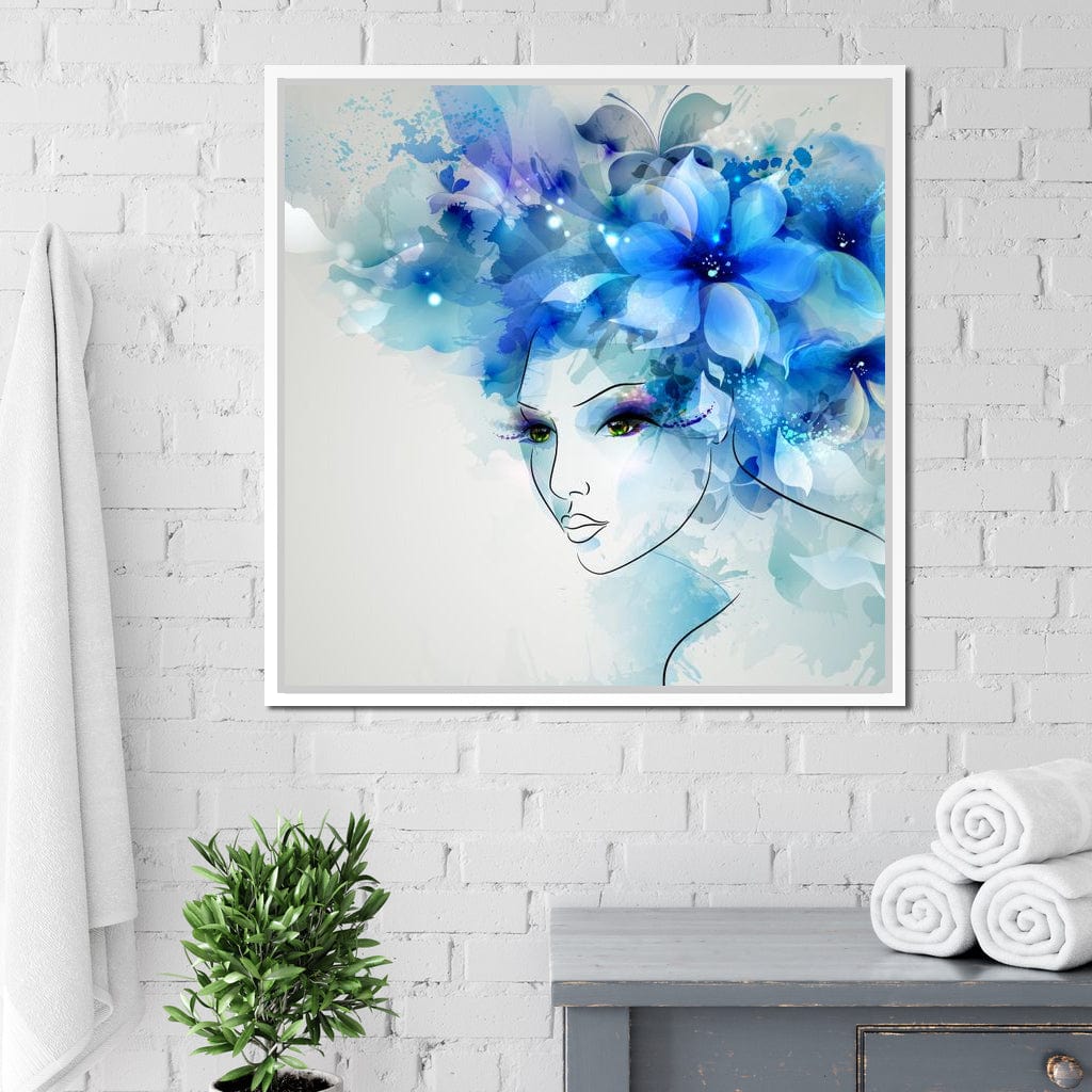 Woman with Floral Hat Canvas Wall Art