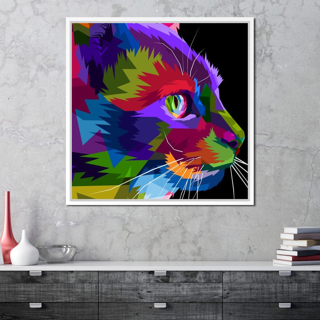 Pop Art Cat Canvas Wall Art