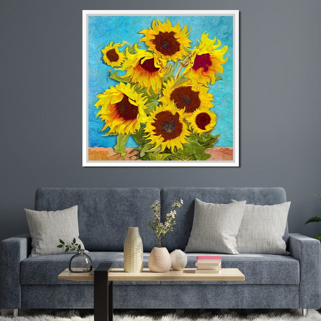 Impressionist Sunflowers Canvas Wall Art