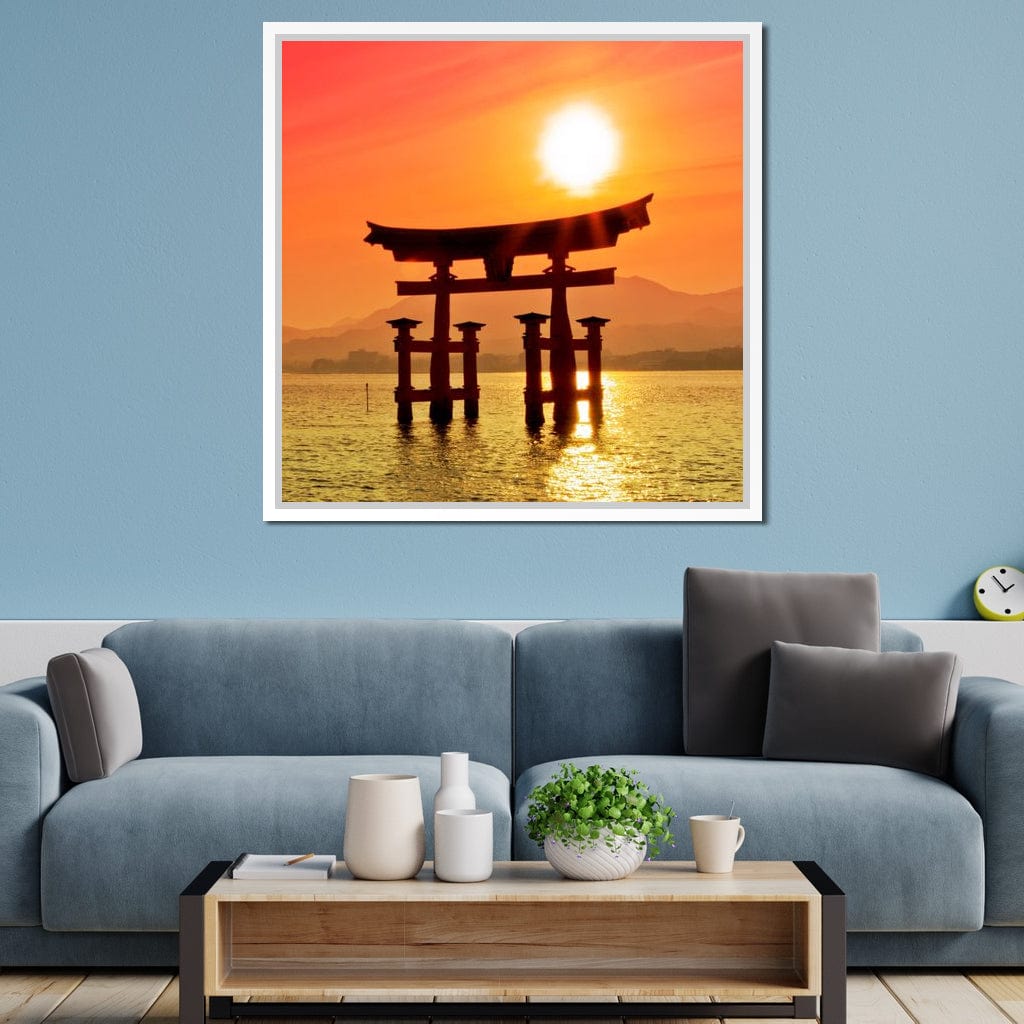 Torii Gate In Japan Canvas Wall Art