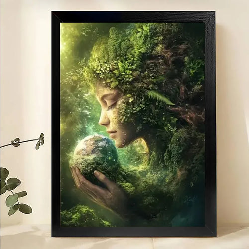 W112 Natural Wood Canvas – Abstract Art | Perfect for Living Room & Office