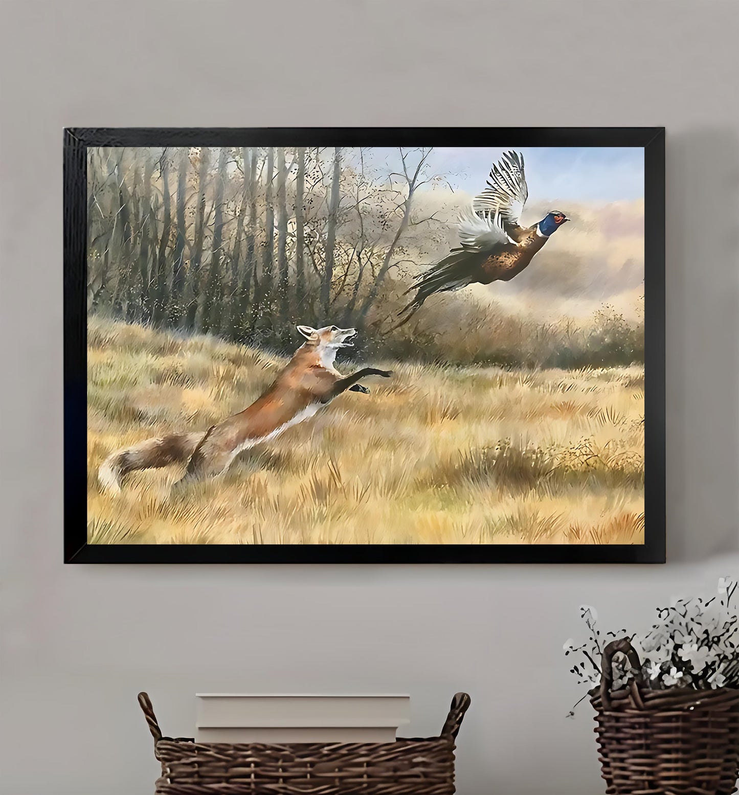W177 Natural Wood Canvas – Abstract Art | Perfect for Living Room & Office
