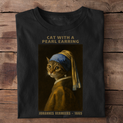 Cat With A Pear Earring T-Shirt