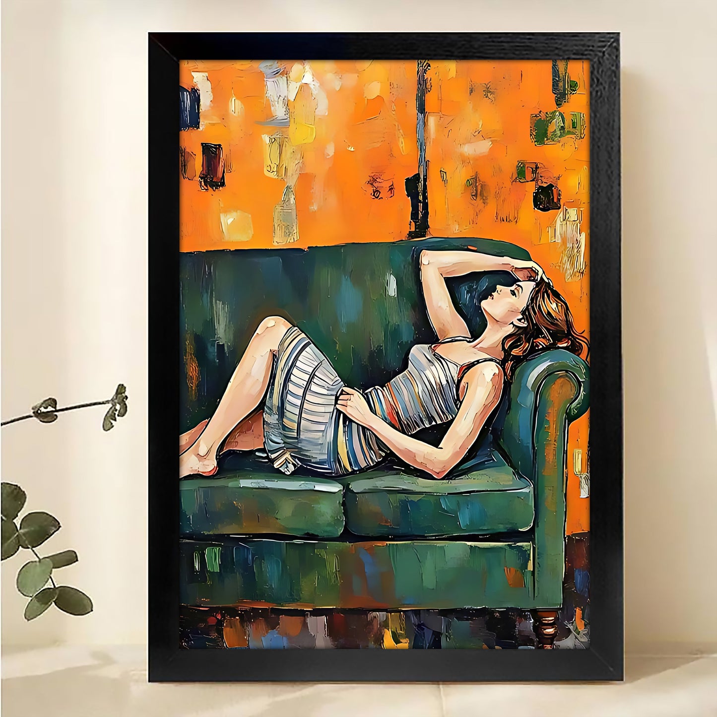 W410 Natural Wood Grain Canvas Decorative Painting – Abstract Art | Ideal for Living Rooms and Offices