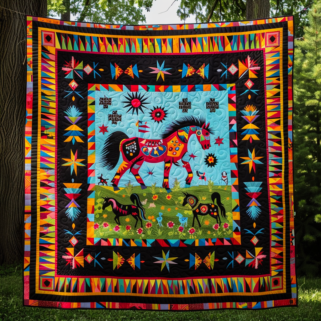Wild Frontier Quilted Blanket - Throw (55" x 60")