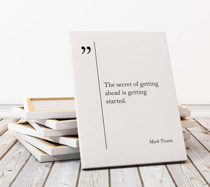 Mark Twain Canvas Print – Motivational Wall Art | Gallery Wrapped Cotton Canvas