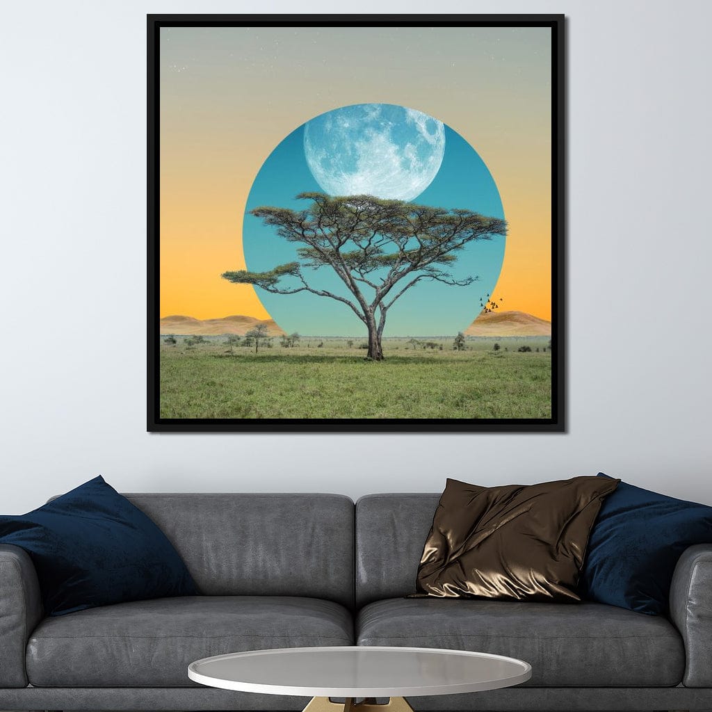 Moon Tree Canvas Wall Art