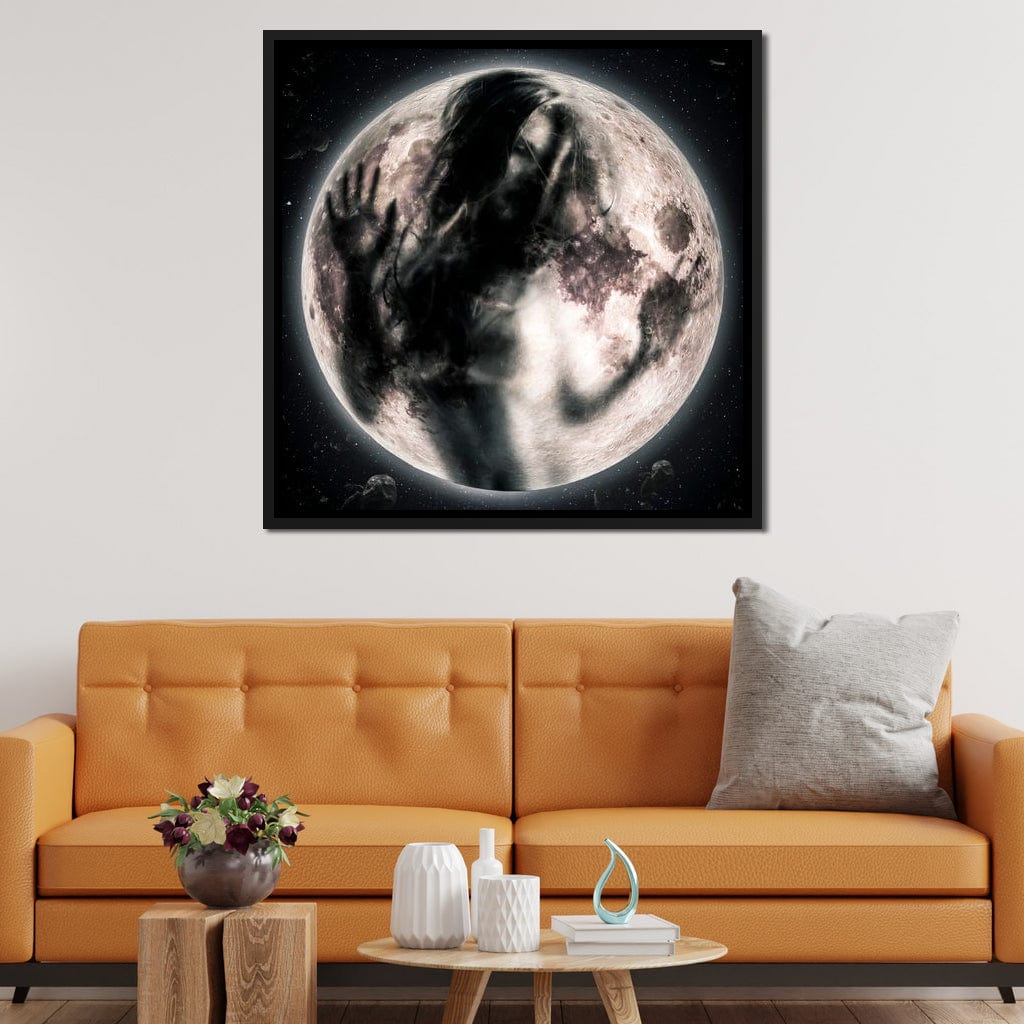 Moon Girl Canvas Wall Art