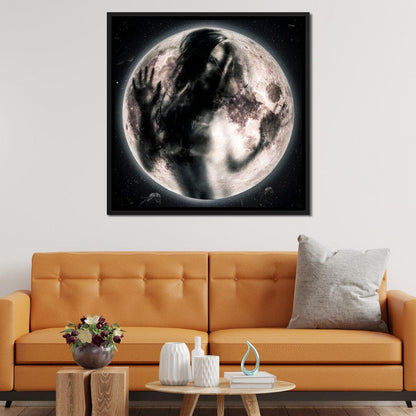 Moon Girl Canvas Wall Art