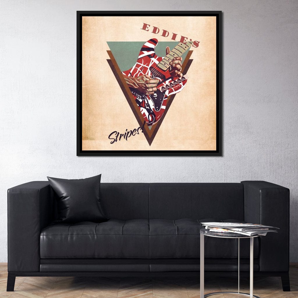 Eddie Van Halen's Guitar Retro Canvas Wall Art