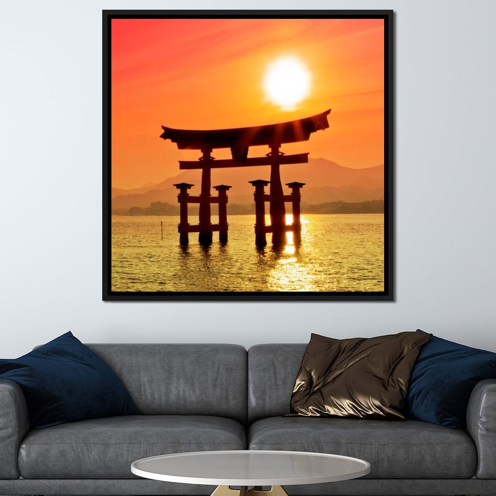 Torii Gate In Japan Canvas Wall Art