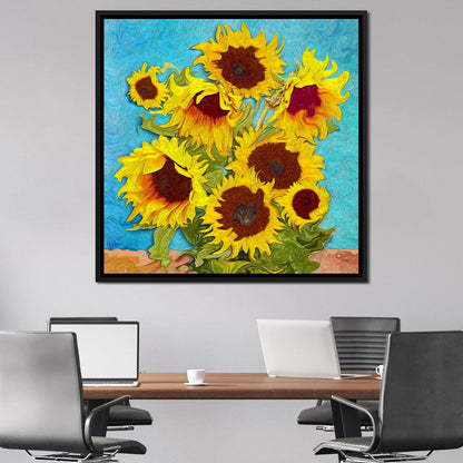 Impressionist Sunflowers Canvas Wall Art