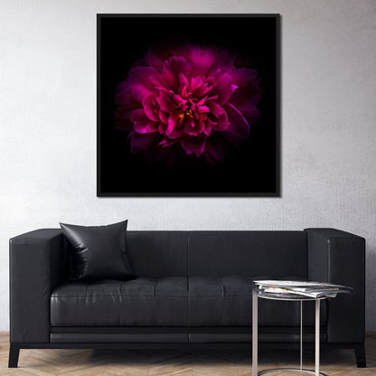 Purple Backyard Flowers Canvas Wall Art