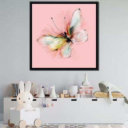 White Butterfly Canvas Wall Art