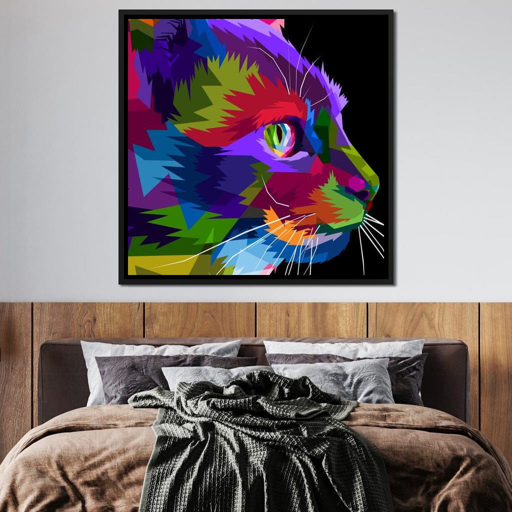 Pop Art Cat Canvas Wall Art