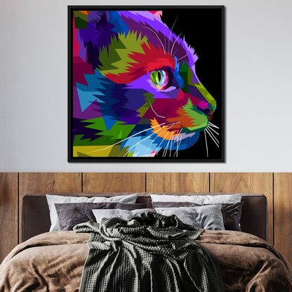 Pop Art Cat Canvas Wall Art