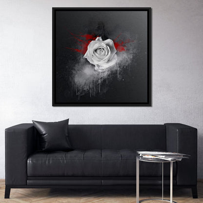 White Rose Canvas Wall Art