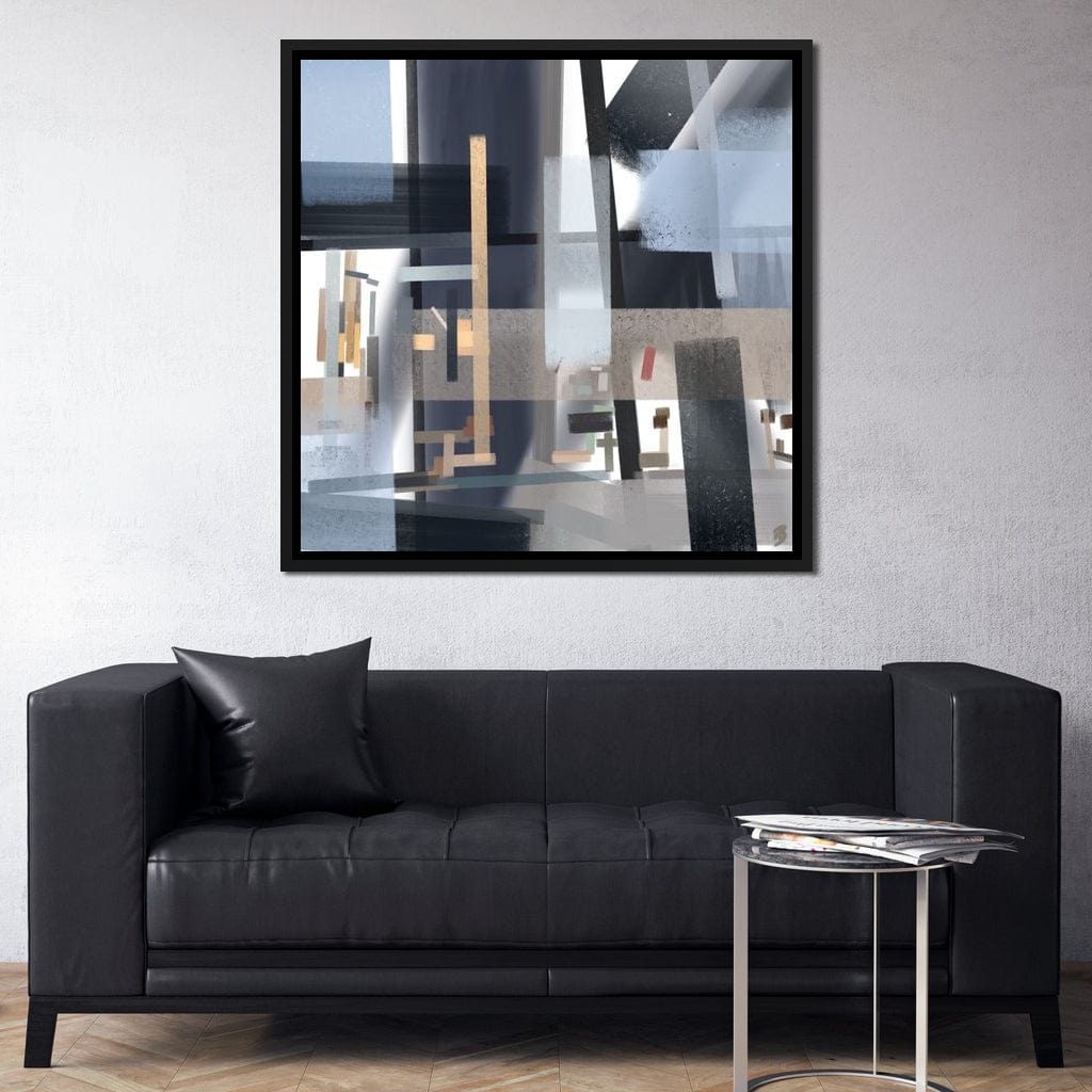 Glass and Tubular Steel Canvas Wall Art