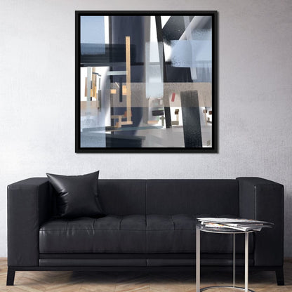 Glass and Tubular Steel Canvas Wall Art
