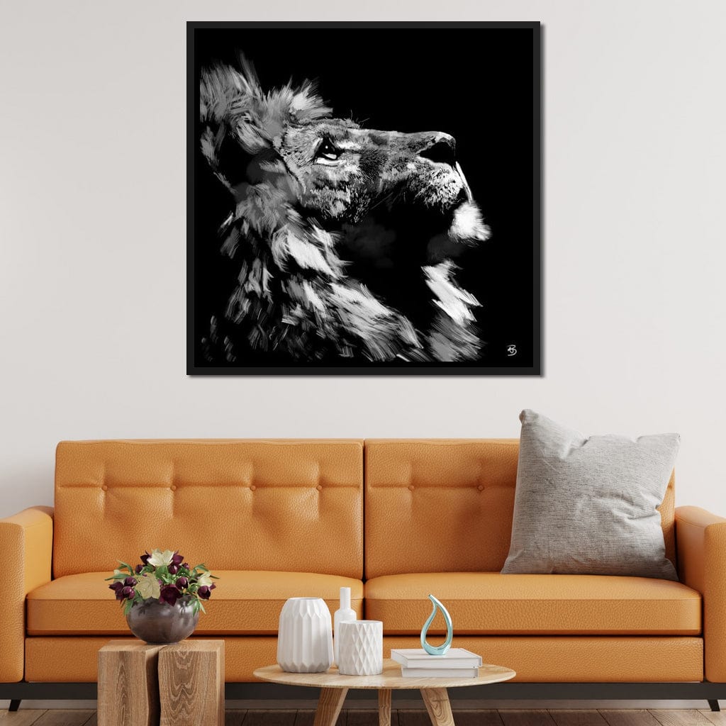 Lion Stare Canvas Wall Art