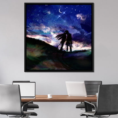 Kissing Under the Stars Canvas Wall Art