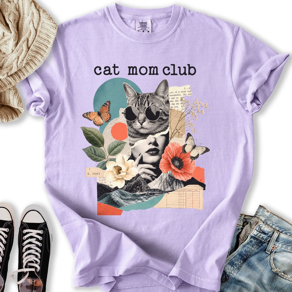Cat Mom Club Collage Relaxed Tee