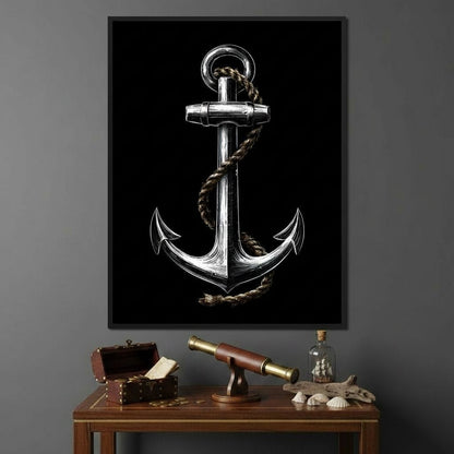 Heavy Iron Anchor Canvas Wall Art