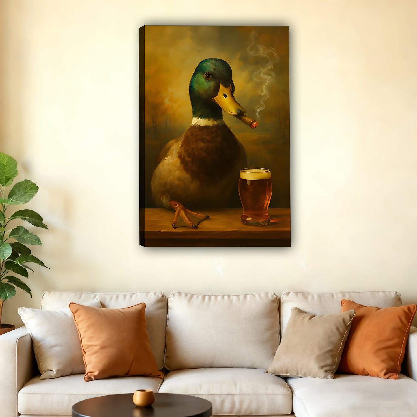 W414 Natural Wood Grain Canvas Decorative Painting – Abstract Art | Ideal for Living Rooms and Offices