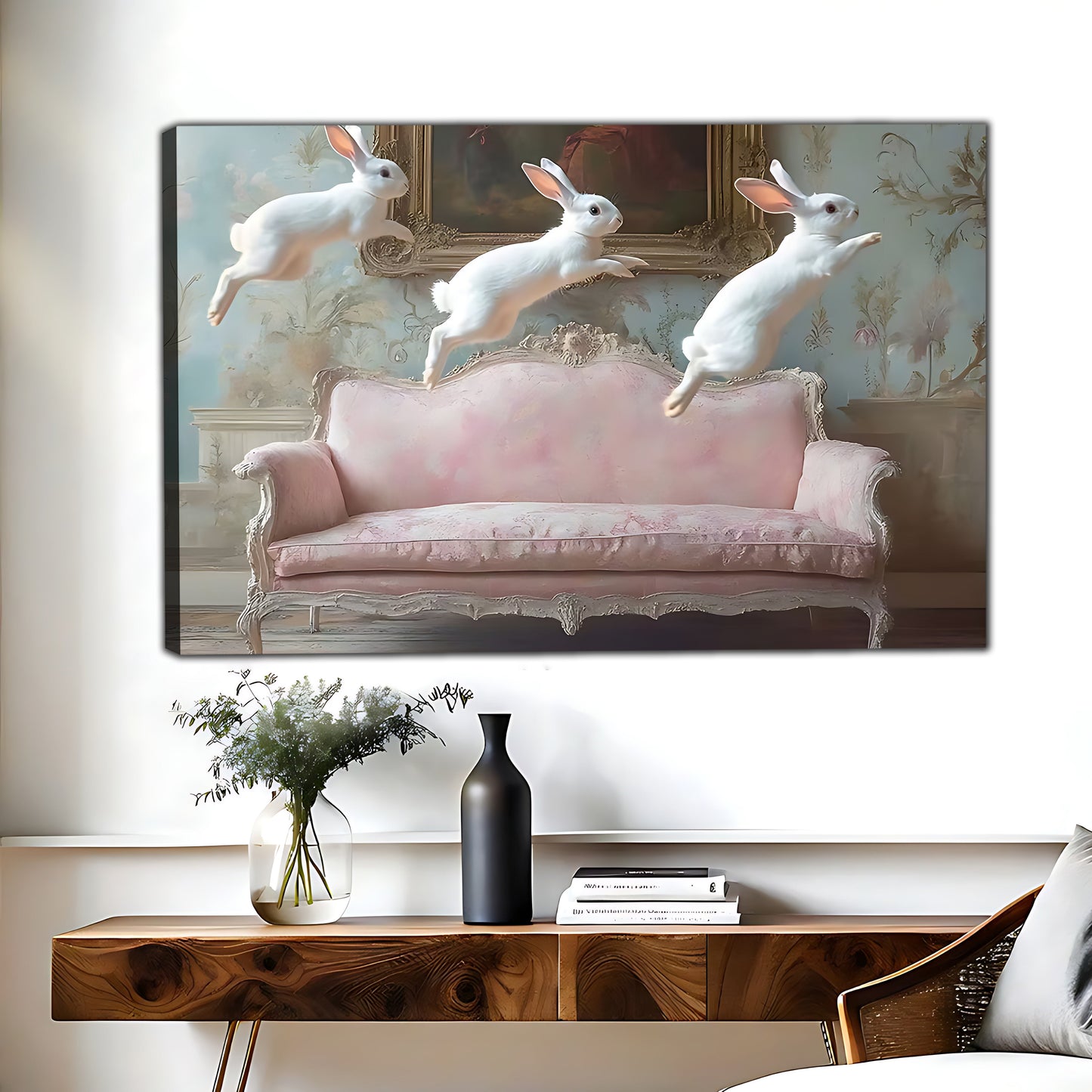 W459 Natural Wood Grain Canvas Decorative Painting – Abstract Art | Ideal for Living Rooms and Offices