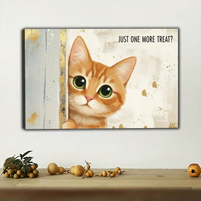 Orange Tabby Cat Canvas Wall Art - Kitten Decor