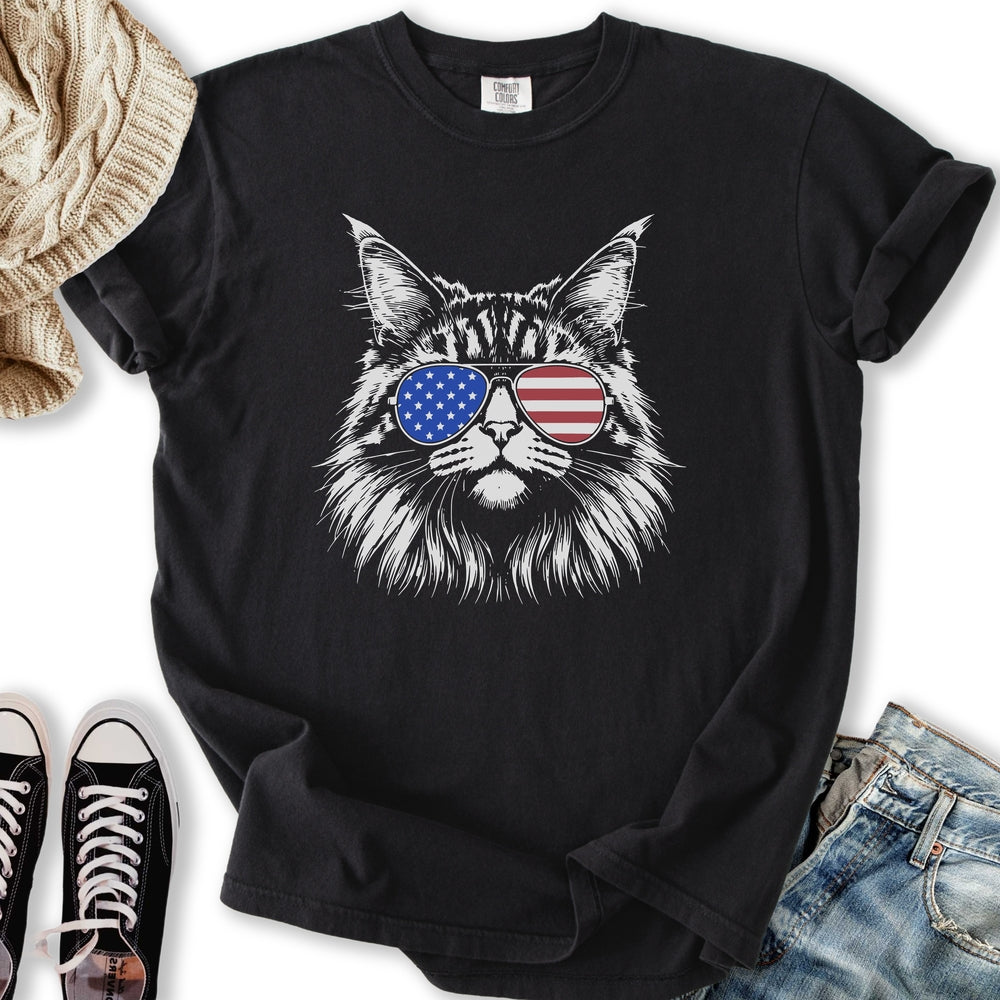 USA Aviator Long Hair Cat Relaxed Tee
