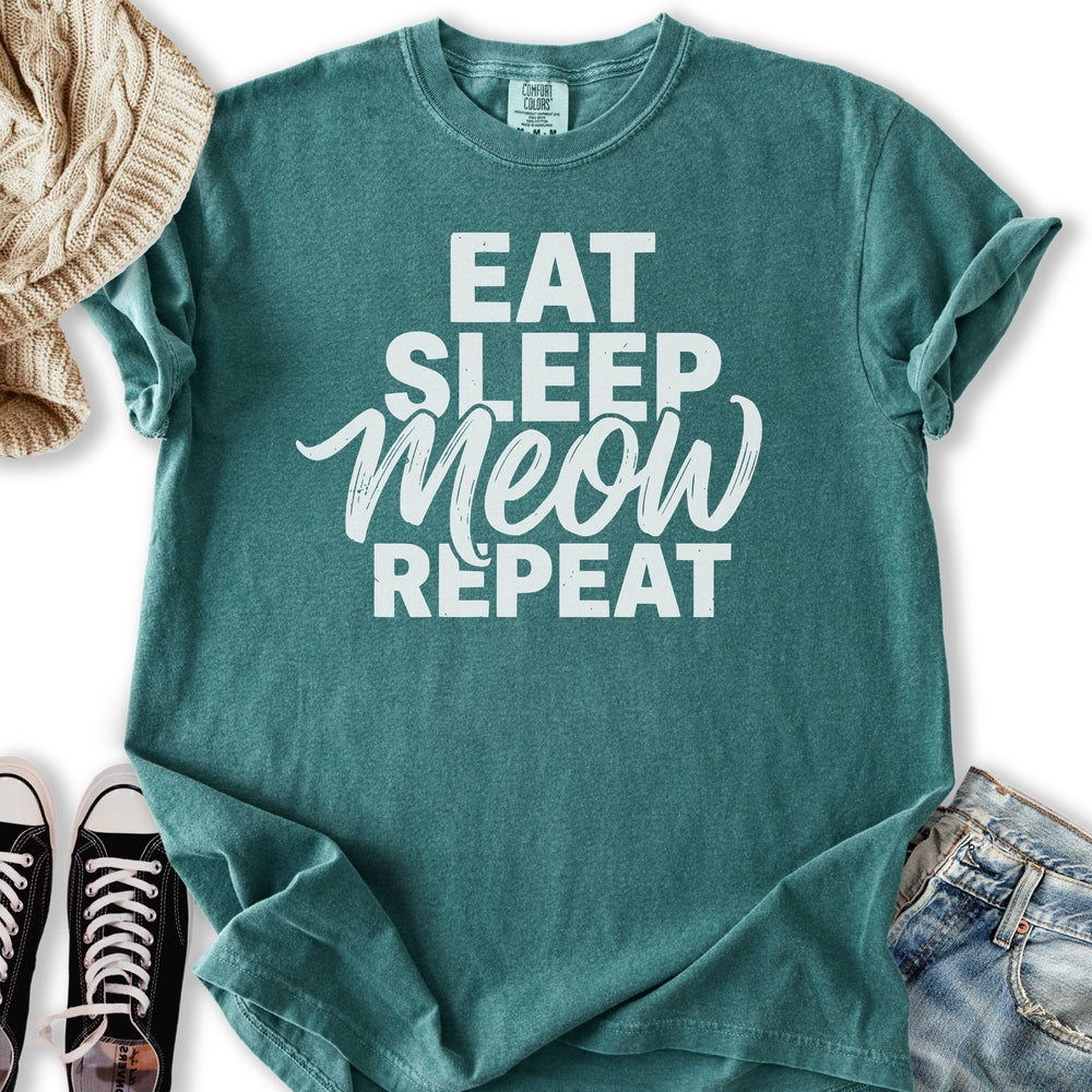 Meow Repeat Relaxed Tee