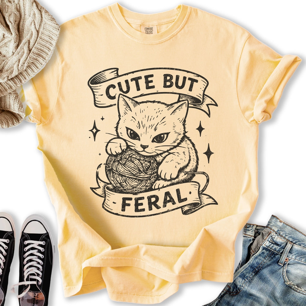 Cute But Feral Cat Relaxed Tee